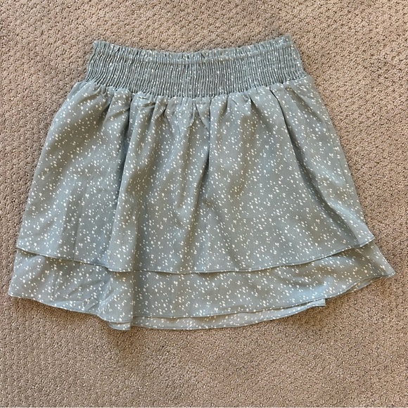 Paper Crane Boho White Artistic Dot Ruffled Two Piece Skirt Set Size Medium - Picture 4 of 16